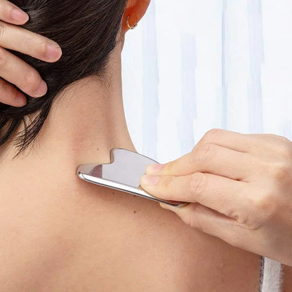 Gua Sha de Acero Inoxidable | Masajeador Facial Nelvrix